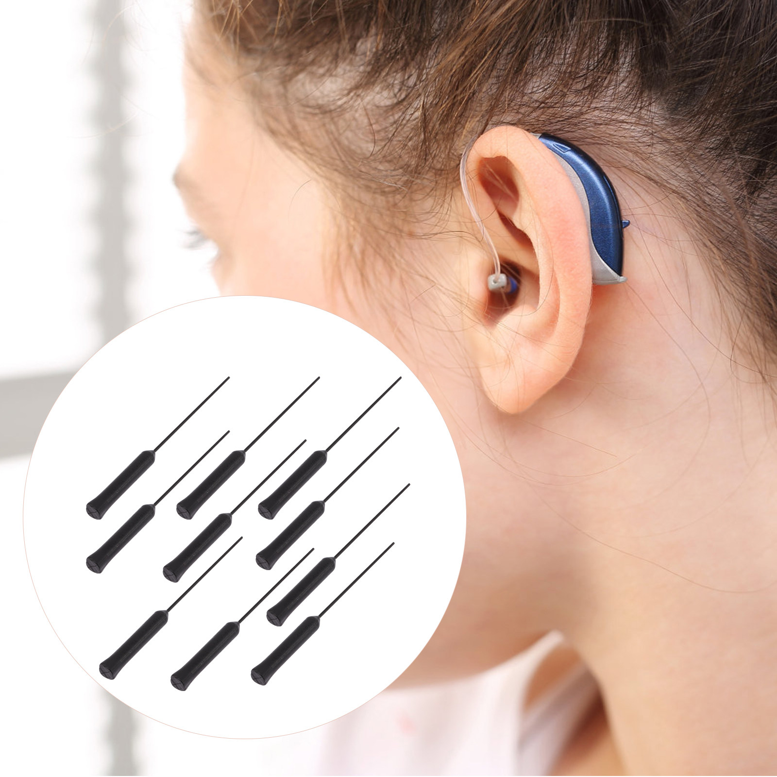Ear Wax Remover - 10Pcs 보청기 청소 키트 다기능 PVC