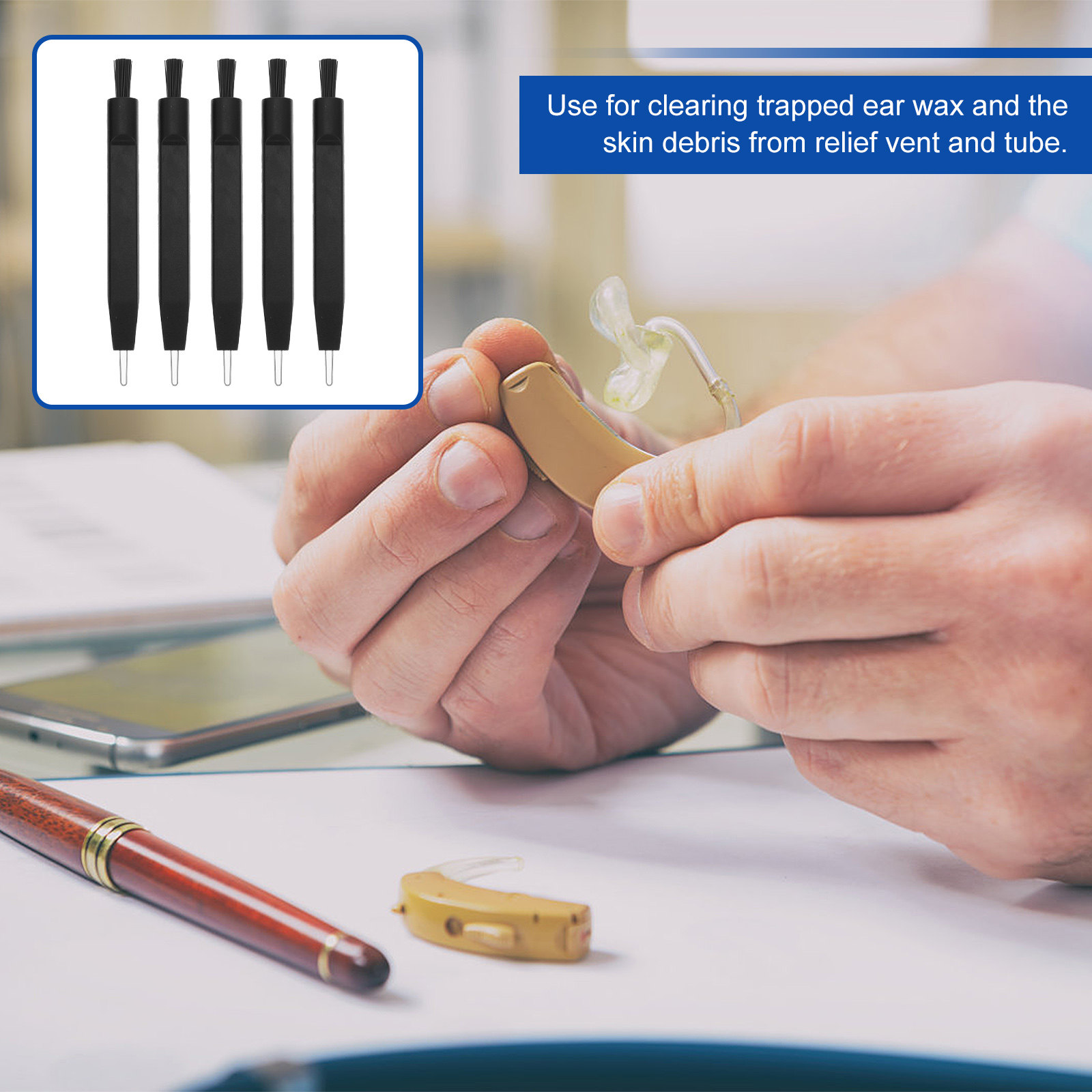 Ear Wax Remover - 5종 청력 보조기 세척 도구 귀지
