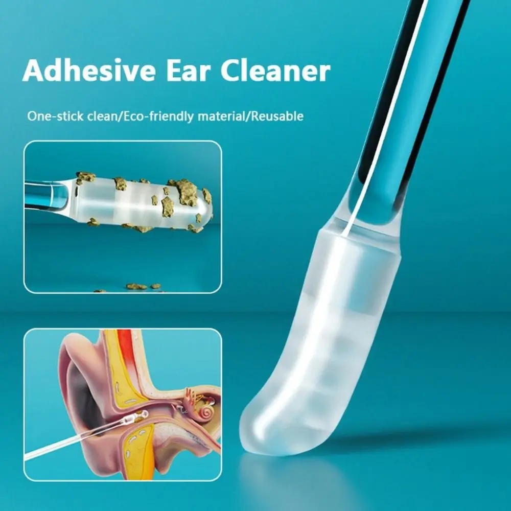 Ear Wax Remover - 24개입 스티키 귀지 제거기 실리콘 접착식