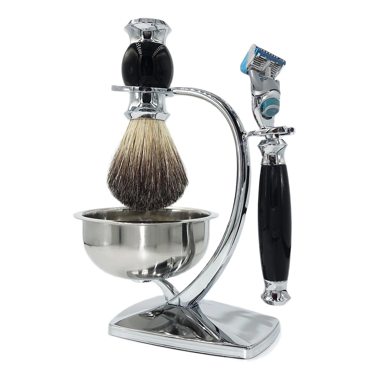 Mens Grooming Kit Gift Set - iRAZOR 클래식 4-in-1 남성용 습식 면도