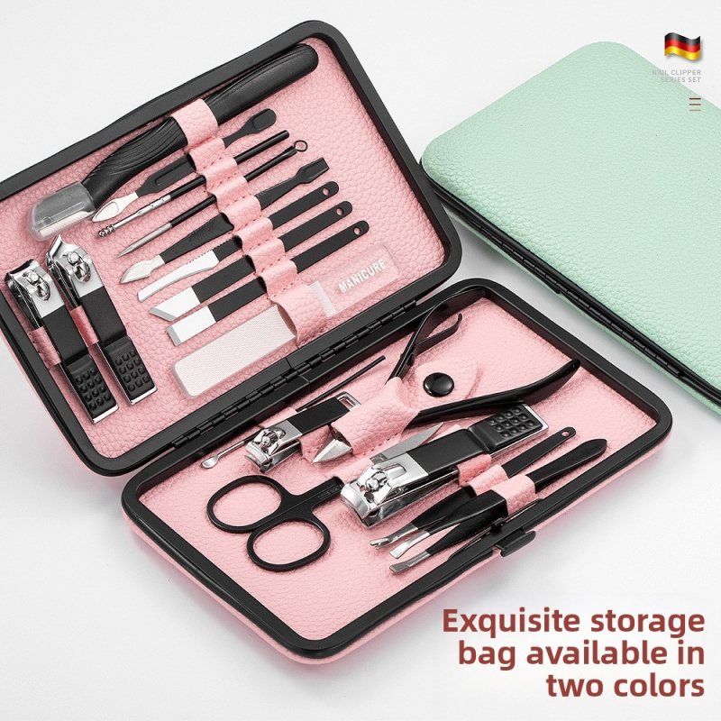18종 매니큐어 페디큐어 세트, 전문가용 스테인리스 스 - Mens Grooming Kit Gift Set 리뷰 및 가격