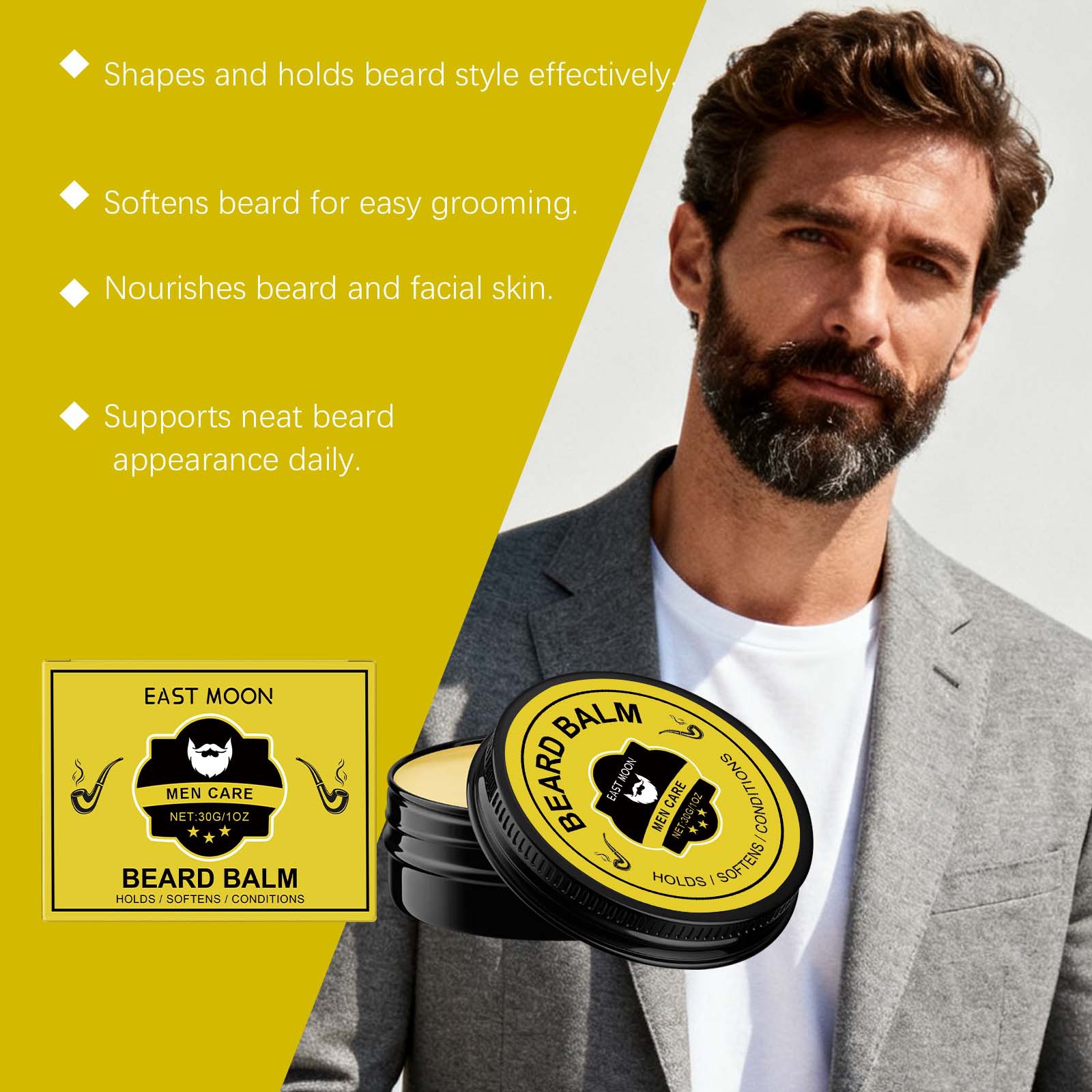 이스트 문 남성용 수염 관리 밤 부드럽게 영양 공급 지 - Men'S Grooming Wax 리뷰 및 가격