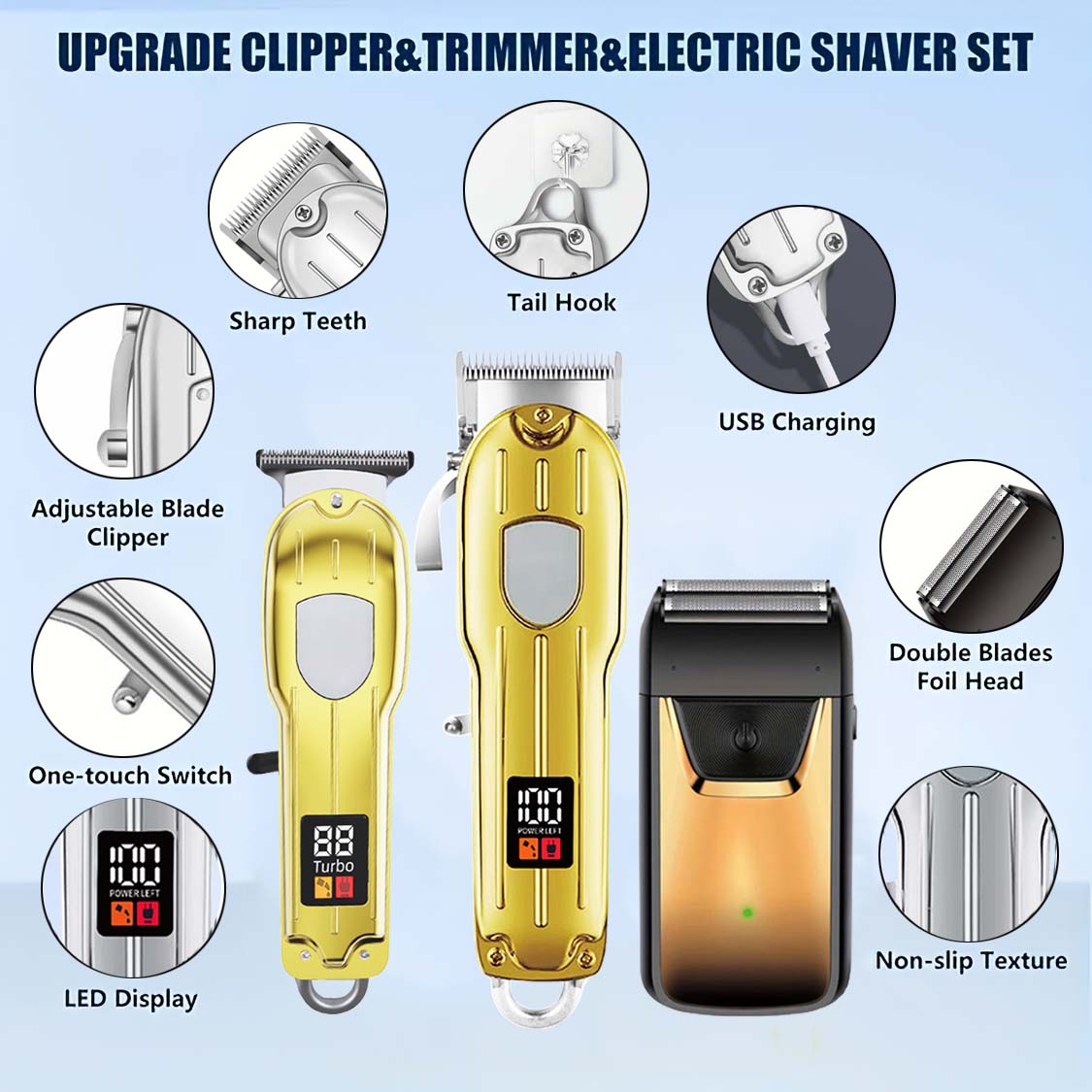 남성용 전문가용 3-in-1 헤어 클리퍼 세트 – 무선 - Mens Grooming Kit Gift Set 리뷰 및 가격