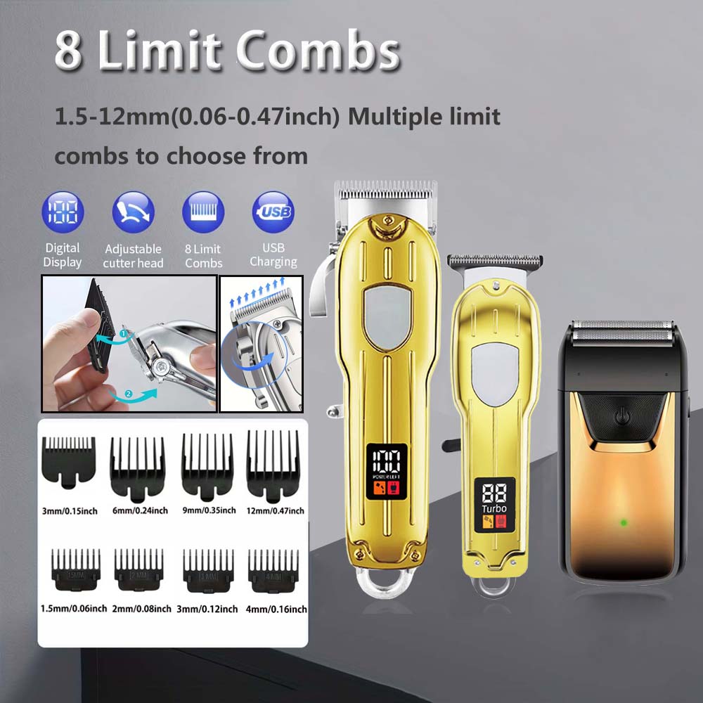 남성용 전문가용 3-in-1 헤어 클리퍼 세트 – 무선 - Mens Grooming Kit Gift Set 리뷰 및 가격